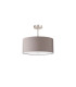 Baymont Satin Nickel 5 Light E27 Semi Flush With 40cm Faux Silk Shade Grey/White Laminate-4