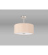 Baymont Satin Nickel 5 Light E27 Semi Flush With 40cm Dual Faux Silk Shade Antique Gold/Ruby-13