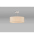 Baymont Polished Chrome 5 Light E27 Semi Flush Fixture With 45cm x 15cm Faux Silk Shade Ivory Pearl/White Laminate-2