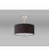Baymont Satin Nickel 5 Light E27 Semi Flush With 40cm Faux Silk Shade Black/White Laminate-13