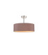 Baymont Polished Chrome 5 Light E27 Semi Flush Fixture With 45cm x 15cm Dual Faux Silk Shade Taupe/Halo Gold-1