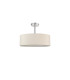 Baymont Polished Chrome 5 Light E27 Semi Flush Fixture With 45cm x 15cm Faux Silk Shade Ivory Pearl/White Laminate-4