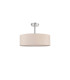 Baymont Polished Chrome 5 Light E27 Semi Flush Fixture With 45cm x 15cm Dual Faux Silk Shade Nude Beige/Moonlight-4