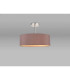 Baymont Polished Chrome 5 Light E27 Semi Flush Fixture With 45cm x 15cm Dual Faux Silk Shade Taupe/Halo Gold-2