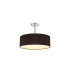 Baymont Polished Chrome 5 Light E27 Semi Flush Fixture With 45cm x 15cm Faux Silk Shade Black-1