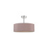 Baymont Polished Chrome 5 Light E27 Semi Flush Fixture With 45cm x 15cm Dual Faux Silk Shade Taupe/Halo Gold-4