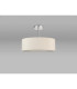Baymont Polished Chrome 5 Light E27 Semi Flush Fixture With 45cm x 15cm Faux Silk Shade Ivory Pearl/White Laminate-11