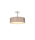 Baymont Polished Chrome 5 Light E27 Semi Flush Fixture With 45cm x 15cm Faux Silk Shade Grey-1