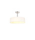 Baymont Polished Chrome 5 Light E27 Semi Flush Fixture With 45cm x 15cm Faux Silk Shade White-1