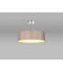 Baymont Polished Chrome 5 Light E27 Semi Flush Fixture With 45cm x 15cm Faux Silk Shade Grey-2