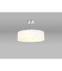 Baymont Polished Chrome 5 Light E27 Semi Flush Fixture With 45cm x 15cm Faux Silk Shade White-2