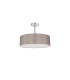 Baymont Polished Chrome 5 Light E27 Semi Flush Fixture With 45cm x 15cm Faux Silk Shade Grey-4