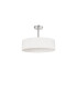 Baymont Polished Chrome 5 Light E27 Semi Flush Fixture With 45cm x 15cm Faux Silk Shade White-4