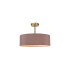 Baymont Antique Brass 5 Light E27 Semi Flush Fixture With 45cm x 15cm Dual Faux Silk Shade Taupe/Halo Gold-1