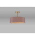 Baymont Antique Brass 5 Light E27 Semi Flush Fixture With 45cm x 15cm Dual Faux Silk Shade Taupe/Halo Gold-2