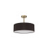 Baymont Antique Brass 5 Light E27 Semi Flush Fixture With 45cm x 15cm Faux Silk Shade Black-4