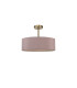 Baymont Antique Brass 5 Light E27 Semi Flush Fixture With 45cm x 15cm Dual Faux Silk Shade Taupe/Halo Gold-4