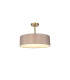 Baymont Antique Brass 5 Light E27 Semi Flush Fixture With 45cm x 15cm Faux Silk Shade Grey-1