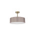 Baymont Antique Brass 5 Light E27 Semi Flush Fixture With 45cm x 15cm Faux Silk Shade Grey-4