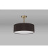 Baymont Antique Brass 5 Light E27 Semi Flush Fixture With 45cm x 15cm Faux Silk Shade Black-11