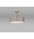 Baymont Antique Brass 5 Light E27 Semi Flush Fixture With 45cm x 15cm Faux Silk Shade Grey-11