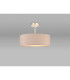 Baymont Satin Nickel 5 Light E27 Semi Flush Fixture With 45cm x 15cm Dual Faux Silk Shade Nude Beige/Moonlight-2