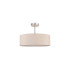 Baymont Satin Nickel 5 Light E27 Semi Flush Fixture With 45cm x 15cm Dual Faux Silk Shade Nude Beige/Moonlight-4