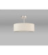 Baymont Satin Nickel 5 Light E27 Semi Flush Fixture With 45cm x 15cm Faux Silk Shade Ivory Pearl/White Laminate-11