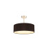 Baymont Satin Nickel 5 Light E27 Semi Flush Fixture With 45cm x 15cm Faux Silk Shade Black-1