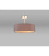 Baymont Satin Nickel 5 Light E27 Semi Flush Fixture With 45cm x 15cm Dual Faux Silk Shade Taupe/Halo Gold-2