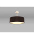 Baymont Satin Nickel 5 Light E27 Semi Flush Fixture With 45cm x 15cm Faux Silk Shade Black-2