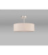 Baymont Satin Nickel 5 Light E27 Semi Flush Fixture With 45cm x 15cm Dual Faux Silk Shade Nude Beige/Moonlight-11