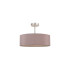 Baymont Satin Nickel 5 Light E27 Semi Flush Fixture With 45cm x 15cm Dual Faux Silk Shade Taupe/Halo Gold-4