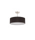 Baymont Satin Nickel 5 Light E27 Semi Flush Fixture With 45cm x 15cm Faux Silk Shade Black-4