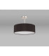 Baymont Satin Nickel 5 Light E27 Semi Flush Fixture With 45cm x 15cm Faux Silk Shade Black-11