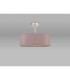 Baymont Satin Nickel 5 Light E27 Semi Flush Fixture With 45cm x 15cm Dual Faux Silk Shade Taupe/Halo Gold-11