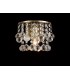 Wall Lamp 1 Light E14 Switched Antique Brass, Sphere Crystal - 2