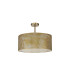 Baymont 40cm Antique Brass 5 Light E27 Semi Flush Fixture With 50cm x 20cm Gold Leaf Shade-4