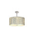 Baymont 40cm Polished Chrome 5 Light E27 Semi Flush Fixture With 50cm x 20cm Silver Leaf Shade-1
