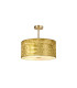 Baymont 40cm Antique Brass 5 Light E27 Semi Flush Fixture With 50cm x 20cm Gold Leaf Shade-1