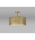 Baymont 40cm Antique Brass 5 Light E27 Semi Flush Fixture With 50cm x 20cm Gold Leaf Shade-11