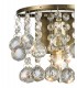 Wall Lamp 1 Light E14 Switched Antique Brass, Sphere Crystal - 5