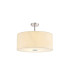 Baymont Polished Chrome 5 Light E27 Semi Flush Fixture With 60cm x 22cm Faux Silk Shade Ivory Pearl/White Laminate-1
