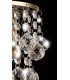 Wall Lamp 1 Light E14 Switched Antique Brass, Sphere Crystal - 9