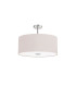 Baymont Polished Chrome 5 Light E27 Semi Flush Fixture With 60cm x 22cm Dual Faux Silk Shade Nude Beige/Moonlight-4