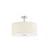 Baymont Polished Chrome 5 Light E27 Semi Flush Fixture With 60cm x 22cm Faux Silk Shade Ivory Pearl/White Laminate-4