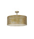 Baymont Antique Brass 5 Light E27 Semi Flush Fixture With 60cm x 22cm Gold Leaf Shade-4