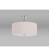 Baymont Polished Chrome 5 Light E27 Semi Flush Fixture With 60cm x 22cm Dual Faux Silk Shade Nude Beige/Moonlight-13