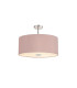 Baymont Polished Chrome 5 Light E27 Semi Flush Fixture With 60cm x 22cm Dual Faux Silk Shade Taupe/Halo Gold-1
