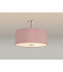 Baymont Polished Chrome 5 Light E27 Semi Flush Fixture With 60cm x 22cm Dual Faux Silk Shade Taupe/Halo Gold-2